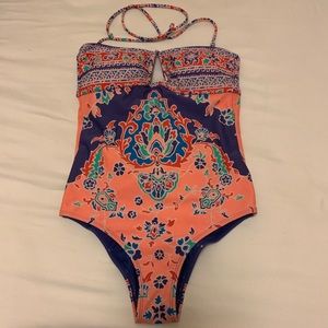 Colorful Patterned Aerie One Piece Swim Suit